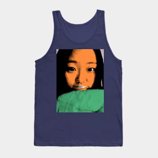 Pop Art Funny Beautiful Asian Girl Tank Top